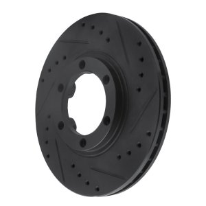 Chevrolet Luv Pickup Brake Rotor (1) - Front Right - R1 Concepts - Drilled & Slotted - Black - `86-`06